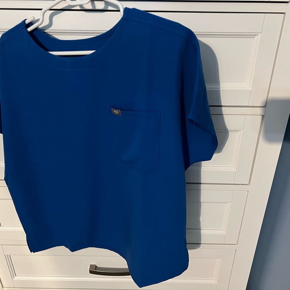 Figs Royal Blue Short Sleeve Tee
